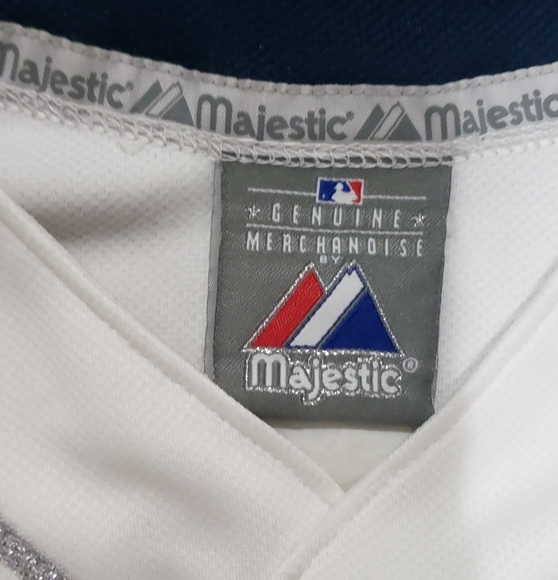 Anaheim Angels  jersey, white with red sleeves and silver sparkly piping. Kids - Picture 4 of 6